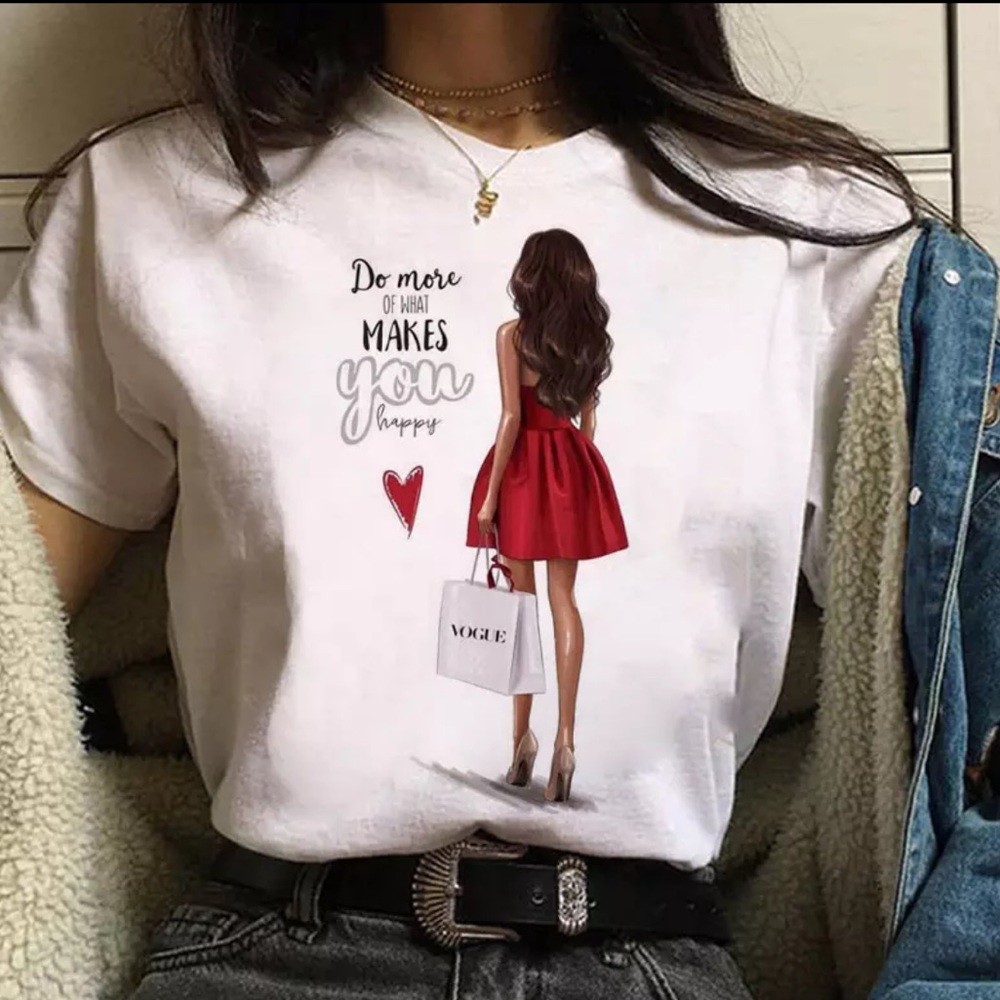 NEW- Super Cute Cotton Fashion Tee